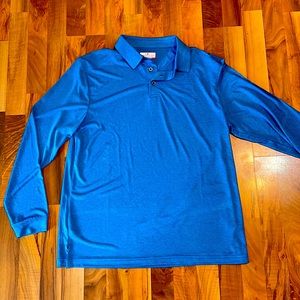 Men’s, long-sleeve, moisture wicking golf shirt. Non-smoking household